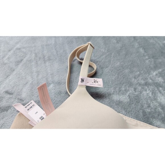 NWT Victoria's Secret 36C Marzipan FlexFactor Lightly Lined Plunge Bra - Picture 5 of 6